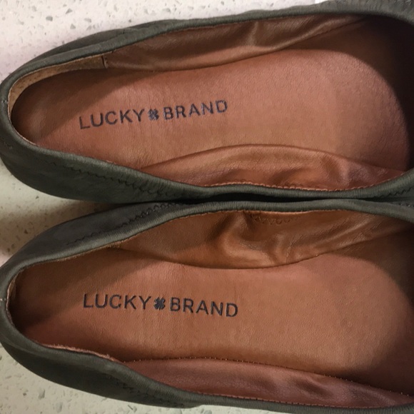 Lucky Brand army green ballerina flats - Picture 2 of 7